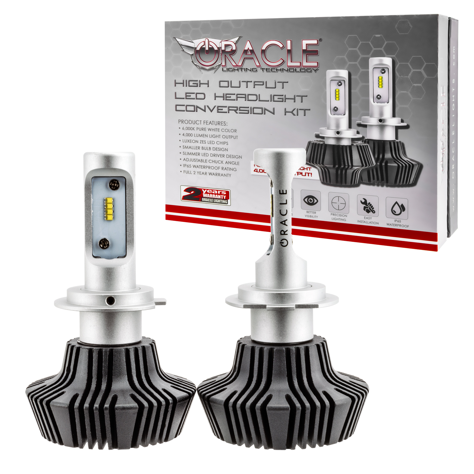 5232-001 - ORACLE H7 4,000 Lumen LED Headlight Bulbs (Pair)